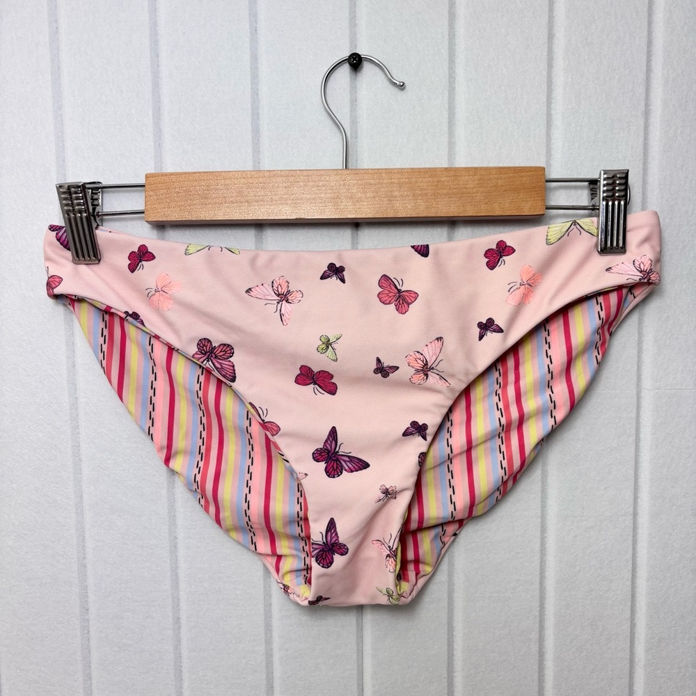 CYN & LUCA Reversible Bikini Bottom
Peach Butterflies Stripes Dry Goods Size S-M